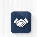 Handshake icon representing customer focus
